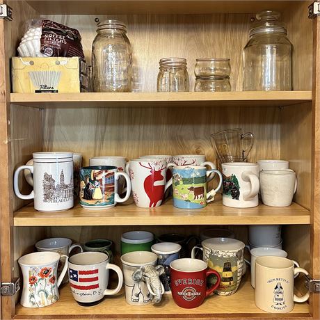 Kitchen Cupboard Cleanout - Coffee Mug Collection and More
