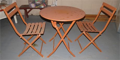 Metal Table & 2 Chairs
