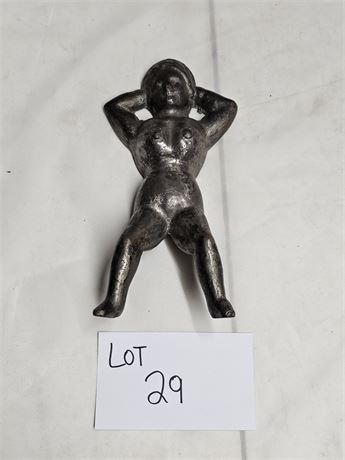 Vintage Naughty Nellie Cast Iron Book Kick