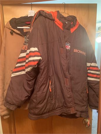 Vintage Starter Men's Cleveland Browns Football NFL Bomber Jacket - Size L