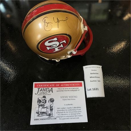 Steve Young Autographed Mini San Francisco 49ers Helmet W/COA