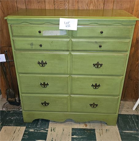 Painted Green Wood Dresser