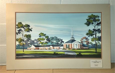 Hudson Methodist Church Painting