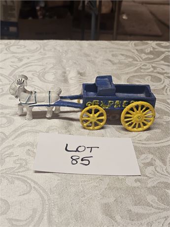 Vintage Cast Iron Goat Pulled Express Wagon