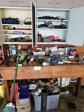 Workbench Cleanout:Hand Tools/Hardware/Chemicals/Wire/Electrical & Much More