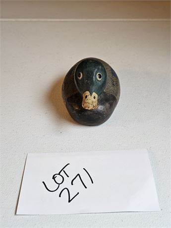 Antique Cast Iron "Mallard" Hand Painted Duck Decoy Door Stop