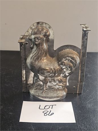 Ges Gesch German Large 2-Piece Rooster Chocolate Mold