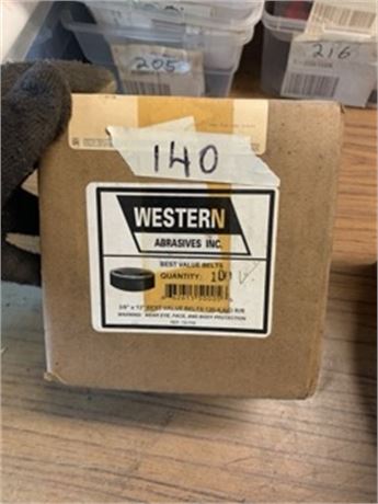 Western Abrasives Inc. 3/8" x 13" Sanding Belts Box Sealed