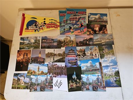 1980's Walt Disney World Comics / Post Cards & Pennants