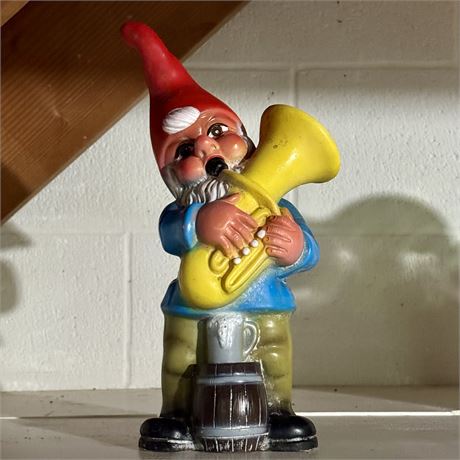 Vintage Garden Gnome, Hard Plastic, Zeho Ges Gesch W. Germany