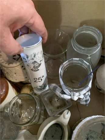 Decorative Glass Vase and Jar lot