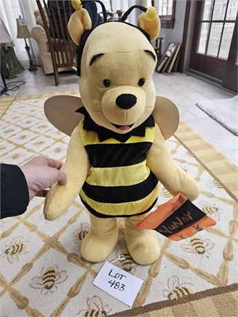 1997 Vintage Mattel Disney Winnie the Pooh Plush Honeybee in Costume