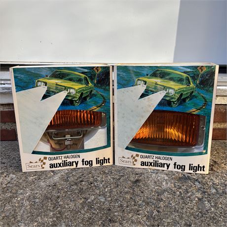 New Pair of Sears Quartz Halogen Auxiliary Fog Lights