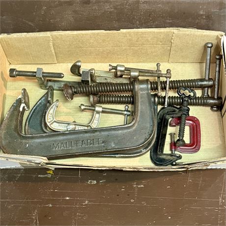 Lot of Various C-Clamps
