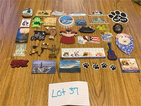 Magnet Lot of 35 Pets, Travel and Bottle Opener