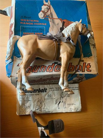 Marx Toys Thunderbolt Western Range Horse for Johnny West Action Figures