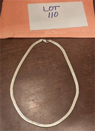Sterling 925 20" Herringbone Necklace 0.81 OZT