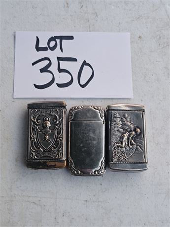 Antique Metal Match Holders