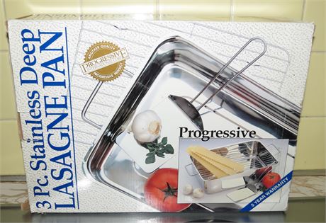 3 Pc Stainless Lasagna Pan