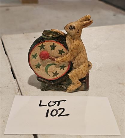 Gorham Bunny With Drum 1987 Folk Art Style Figure
