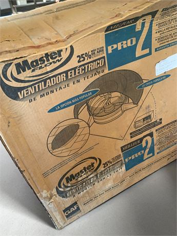 GAF Master Flow Power Roof Mount Attic Vent In Original Box