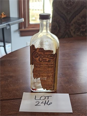 Genuine Norwegian Cod Liver Oil Bottle