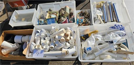 Plumbers Large Lot, PVC Pipe, Connectors, Sink Kits & Much More