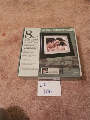 Pandigital 8" LCD Digital Photo Frame In Box