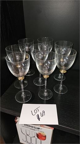 Mikasa Gold Trim Wine Glasses Set Of 8