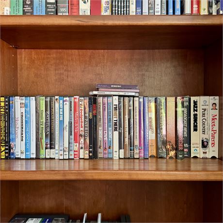 Mixed DVD and VHS Shelf Cleanout