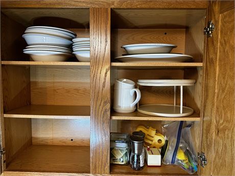 Vintage and Modern Kitchen Cabinet Clean out