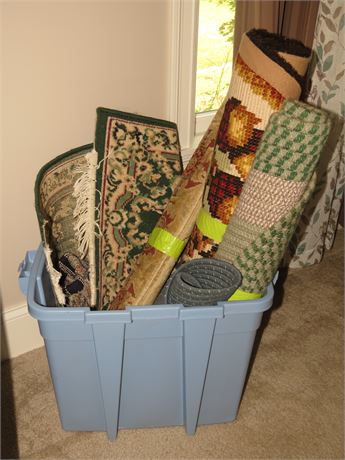 Tote of Small Rugs