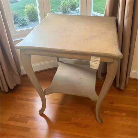 French Provincial Style Painted Oakwood Library/Accent Table