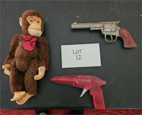 Hubley "Rodeo" Cap Gun (Works) 1960 Hong Kong Toy Ray Gun (Works) & Schuco "Tri