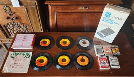 45s, Tape Recorder, Playing Cards