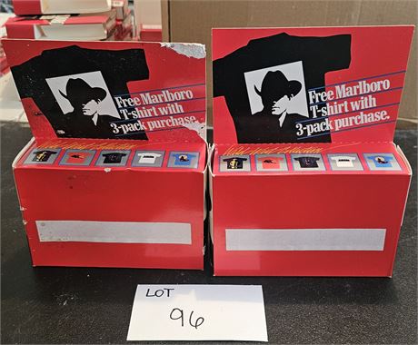 Marlboro T-Shirts Old Store Stock Un-Opened Year 1990 Wild West Collection Serie