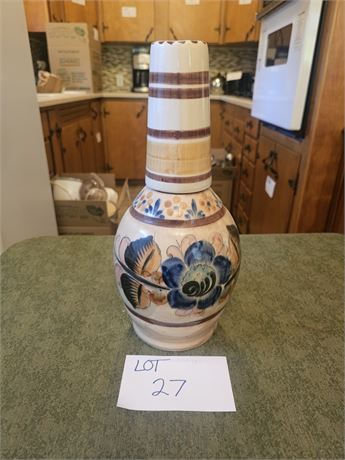 Vintage Mexican Large Artisanal Tonala Pottery Water Jug