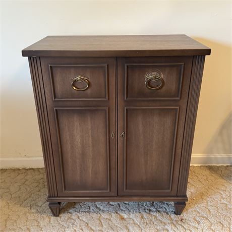 Mid-Century Record Cabinet - 27.5 x 16.25 x 33.5"T
