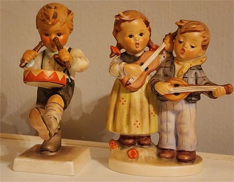 Goebel Hummel Figurines "Little Drummer" & "Happy Days"