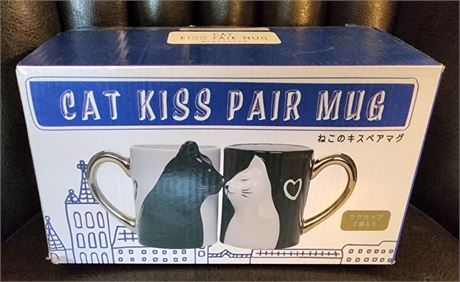 Cat Kiss Pair Mugs