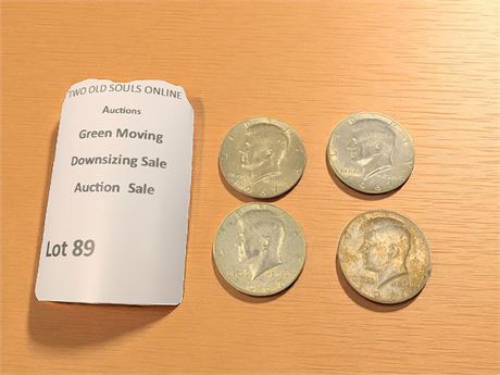 1967 Half Dollar Silver Coins (40% Silver) - Lot of 4