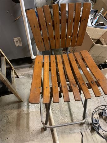 Vintage Mid Century Arthur Umanoff Style Wood Slat Bar Stool With Casters