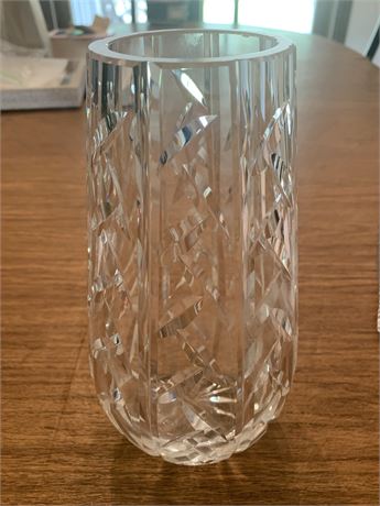 Pear-Shaped Waterford Crystal Vase With X Pattern - Large Vase