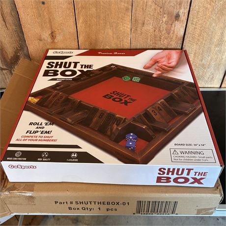 New Shut the Box Board Game