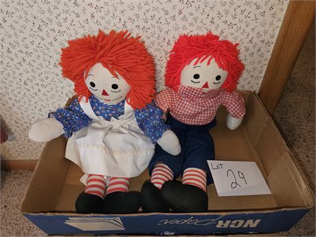 Raggedy Ann & Andy Dolls "I Love You" Heart Stamp