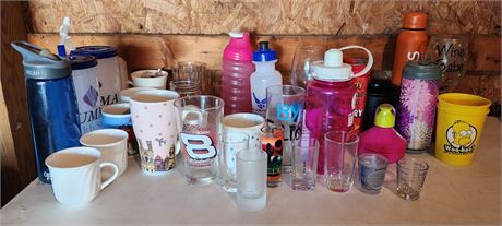 Mugs, Glassware, Shot Glasses, Water Bottles