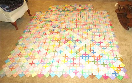 Vintage Hand Made Quilt, Runner