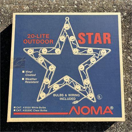 New - 1990's Vintage NOMA 20-Lite Outdoor Star