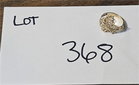 10K Gold Steel Cut Ring Size 7 1.2DWT