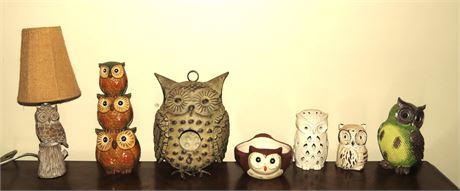 Owls, Figurines, Lamp